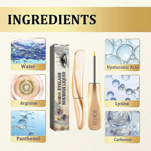 (Combination Pack) Eyelash Liquid Black Eyelash Curl Natural Beautiful Long Thick Eyelash Moisturizing Treatment 2