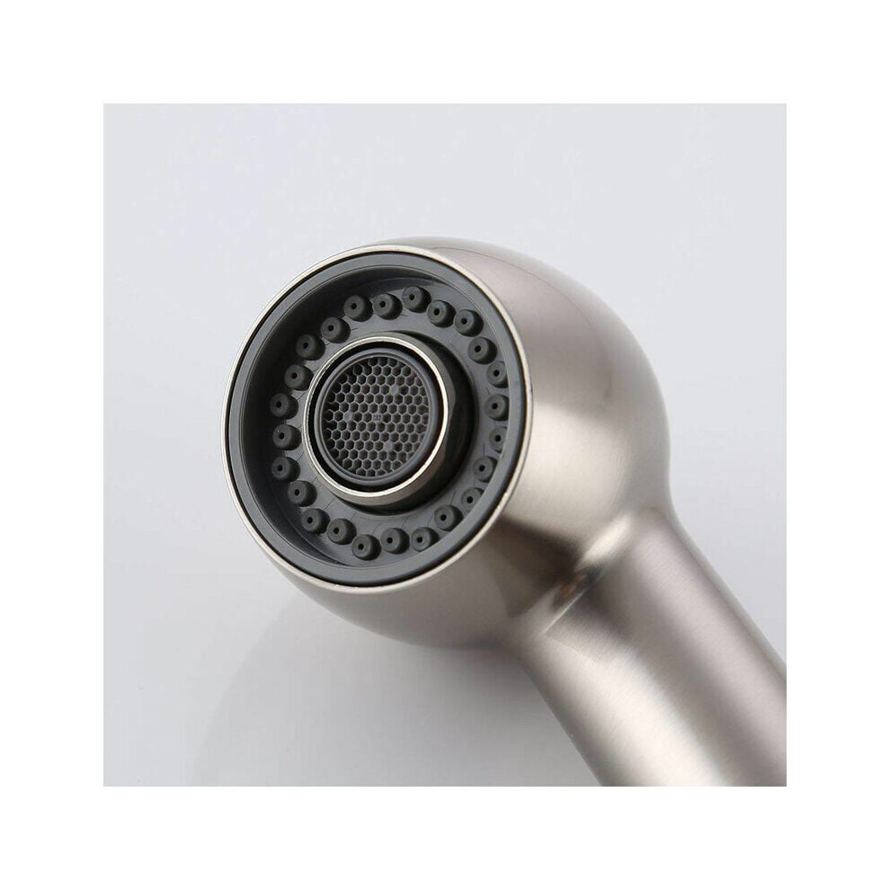 Replacement Sprayer For Kitchen Sink Faucet, Easy Smooth Operation, Durable Anti-Scald Abs Plastic, Fits Most Pull Out Faucet (Brushed Nickel) 9405630310658