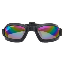Folding Goggles Retro Motorcycle Eyewear with UV400 Protection and Shatterproof Polycarbonate Lenses, Anti Scratch Coating Double Sided Anti Fog Coati
