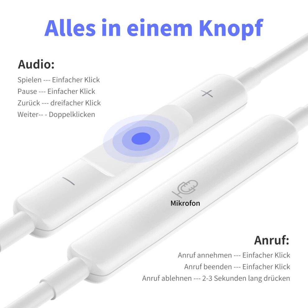Earpods Headphones, Lightning Connector In-Ear Ergonomic Design For Clear Calls & High-Quality Audio, Integrated Microphone For Hands-Free Experience 9169997263896