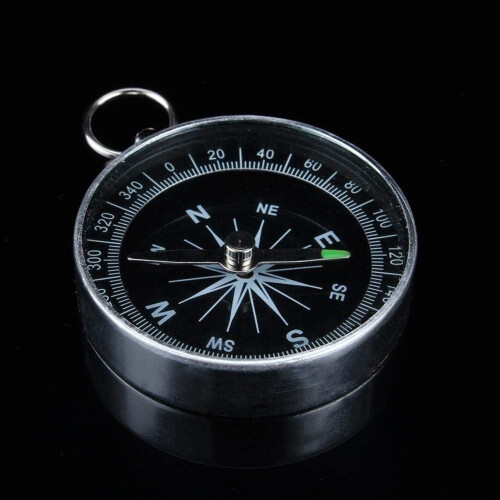 Pocket Compass for Outdoor Navigation, Accurate Direction Indication Portable Mini Compass with Fluorescent Pointer, Compact And Convenient Metal Pock 1
