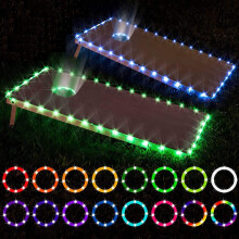 Innovador juego de Cornhole de madera, luces LED con 16 opciones de cambio de color y estuche de batería impermeable para jugar sin interrupciones