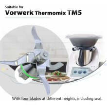 Lann le haghaidh Próiseálaí Bia, Gabhálais Athsholáthair Cruach Dhosmálta Grád Bia le haghaidh Vorwerk Thermomix TM5, ag Cinntiú