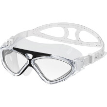 Máscara de natação com ângulo de visão de 180 e lentes polarizadas que proporcionam conforto superior e visão nítida na água.