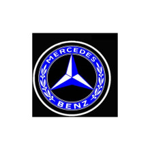 Mercedes-Benz-inspirert metallskilt, livlige farger og motivpreging, robust og slitesterkt