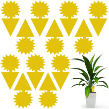 12 Pack Fruit Fly Traps, Double-sided Sticky Fungus Gnat Killer Yellow Insect Catcher Sticky Bug Insect Killer for Houseplant Fly Insect Control Indo