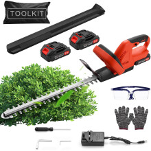 Cordless Hedge Trimmer Lightweight Hedge Cutters, 21V Electric Hedge Trimmer with 2 Batteries & Charger, 51cm Cutting Blade, Battery Hedge Trimmers f