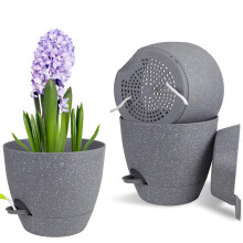 20cm Plant Pots Indoor,3pcs Self Watering Plant Pots Indoor,Large Flower Pots,House Indoor Plant Pot,Orchid Pots Plant Pots with Holes,Plastic House