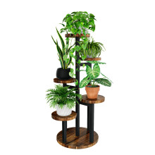 Bamworld 5 Tier Plant Stand Indoor, Corner Metal Plant Shelf for Multiple Plants, Tiered Small Flower Stand for Patio Garden Balcony Living Room Bedr