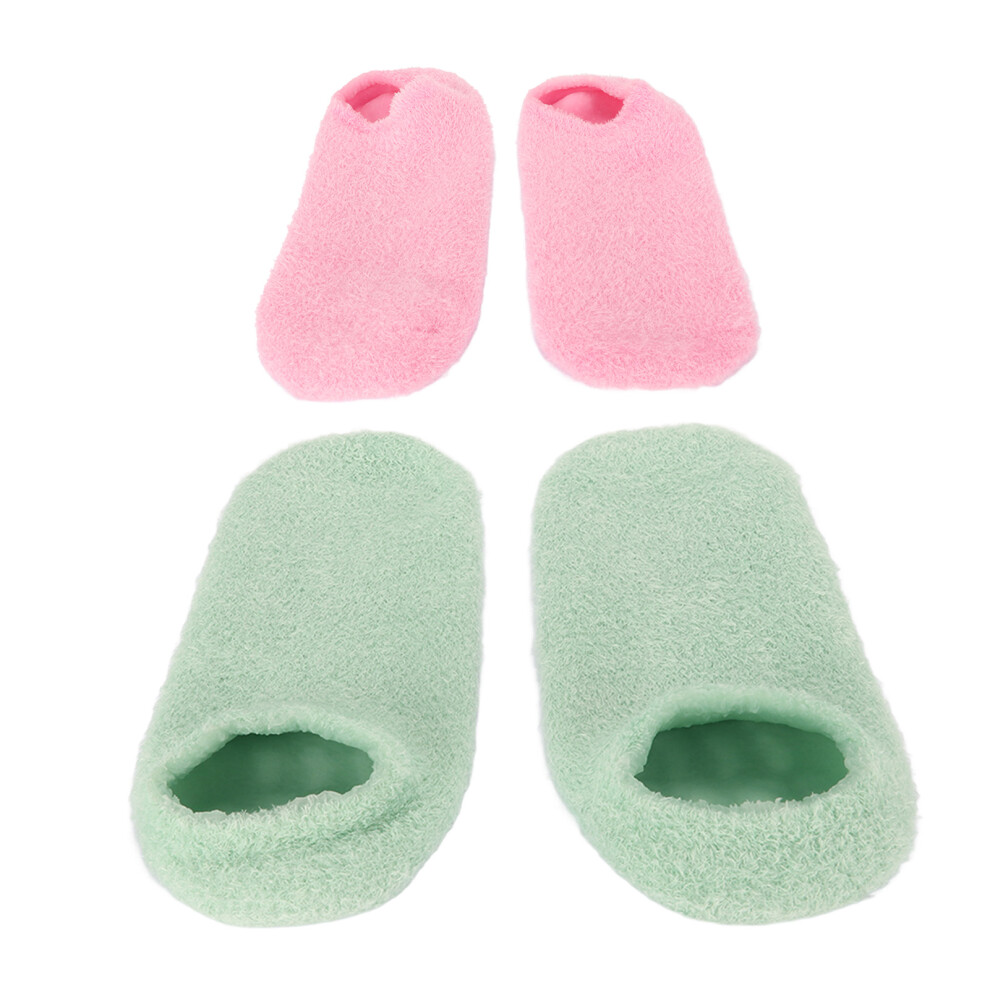 Pink Gel Moisturizing Socks Set for Dry Cracked Feet Repair 4pcs