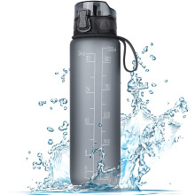 FULDENT Sports Water Bottle 1L Leakproof Design Water Bottle, BPA Free Tritan Plastic Drinking Bottle for Teenager, Adult, Sports, Hiking, Gym, Fitne