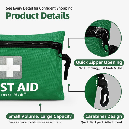 General Medi Mini First Aid Kit 92 Pieces Small First Aid Kit  Includes Eme 2