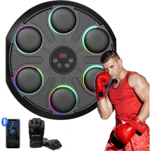 Buba Toys Smart Music Boxing Machine, Bluetooth Music Boxing Machine Wall Mounted, Boxing Machine with LED Lights, 12 Speeds and Modes, Boxing Machin