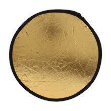 11.8in Photography Light Reflector Gold Silver 2 in 1 Foldable Portable Disc