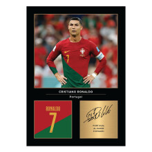 Icons Wall Art Cristiano Ronaldo Portugal National Team Signed A4 Printed Photo Picture Display Gift For Portugal Fans Digitally Reproduced Signature