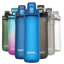 Opard 600ml Plastic Water Bottle Dishwasher Safe, Leakproof Flip-Top Lid, BPA Free Tritan, Wide Mouth Reusable Kids Water Bottle for School Hiking Co