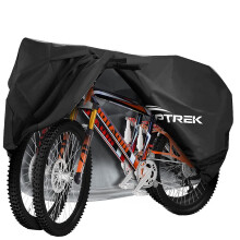 Toptrek Bike Cover, Large Bike Cover for 2 Bikes, 210x95x110cm 210T Bike Covers for Outside Storage, Outdoor Waterproof Bicycle Cover, Anti UV Rain B