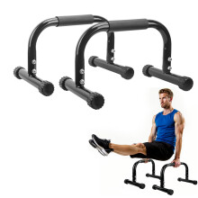 KingMile Parallettes Bars, Push Up Bars Strength Training For Handstands, Full Planche & Dips, Calisthenic, [16.6x10x10in] Push Up Stands Handle for