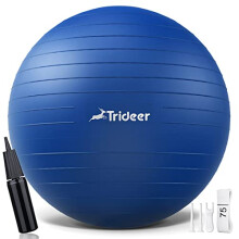 Trideer Extra Thick Gym Ball, Extra-large to Small - Heavy Duty, Ideal for Balance & Stability Training on PregnancyExercise Ball Set (S (38-45cm), B