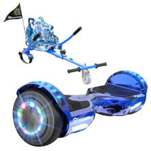 EVERCROSS Hover Board Kids, Hoverboards with Seat Attachment Hoverkart, 6.5" Self Balancing Scooters, Hoverboards Bluetooth with LED Lights, Ideal Ho