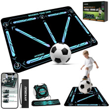 Football Training Mat With Training Video Football Skills Mat Mastery Footstep Agility Pad To Boost Speed Strength Coordination NonSlip Football Tr