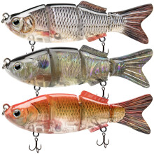 TRUSCEND Easy Catch Swimmax, Magic Noisy Turbulent Wiggling and Vibrating Actions for More Bites Segmented Swimbait Jointed by Strongest Fiber, Lifel
