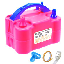 BXBHU Electric Balloon Pump UK, 600W Electric Air Pump for Balloons, Double Nozzle Balloon Inflator Machine Portable Pump for Party, Weddings, Birthd