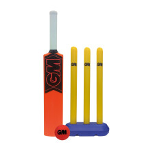 Gunn & Moore GM Opener Childrens Cricket Set | Bat, Ball & Wicket Stumps | All-weather | for Kids Ages 4-8