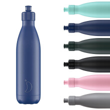 Chilly's Original Sports Bottles - BPA-Free Stainless Steel Reusable Water Bottle - Keeps Cold, Double Walled, Vacuum Insulated - Dishwasher Safe Lid
