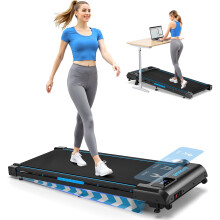 FOUSAE 4 in 1 Walking Pad with 9% Incline, 10KM/H Treadmills for Home with Double Frame 330 LB Weight Capacity, Under Desk Walking Treadmill with 12
