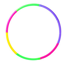 MUNSKT Collapsible Plastic Hula Circle 7 Sections Colorful Detachable Tubes Exercise Hula Hoop for Fitness Gymnastics Dance Games Pet Training Kids