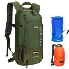 LOCAL LION Hydration Backpack, Waterproof Rucksack with Raincover and Helmet Cover, Lightweight MTB Cycling Bag, Small Hiking Backpack for Biking, Ru