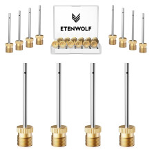 ETENWOLF 12PCS A102 Brass Ball Pump Needles with Storage Case, No Break Heavy Duty Air Pump Needles for Balls, Compatible with Hand Pump and Electric