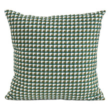 Simple Plaid Polyester Pillow Cover 45x45cm Pillows for-Green