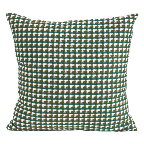 Simple Plaid Polyester Pillow Cover 45x45cm Pillows for-Green