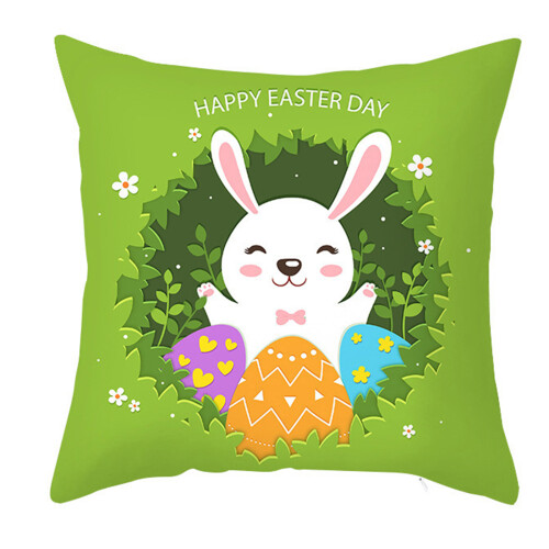 Housse de coussin de canapé, décor d'œufs de lapin pour-3
