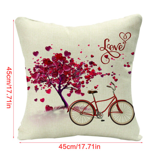 Housse de coussin en lin pour la saint-valentin, housse de-1 1