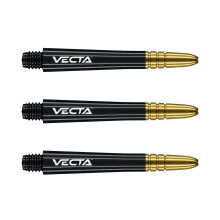 WINMAU Dart Shaft - Vecta Blade360 Polycarbonate Dart Stems - 1 Set per pack (3 darts Shafts in total) - Professional Darts Accessories - Black & Gol