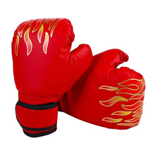 Hwtcjx Kids Boxing Gloves, PU Punching Gloves for Training, Elementary Children's Gloves, Age Group 6-12 Years Old (8oz, Red)