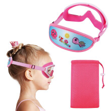 RUIGAO Kids Swim Goggles Age 4-7, Toddler Goggles No Tangle, Child Swimming Mask/Bungee Strap/Soft Band (1PK - Fun Summer)