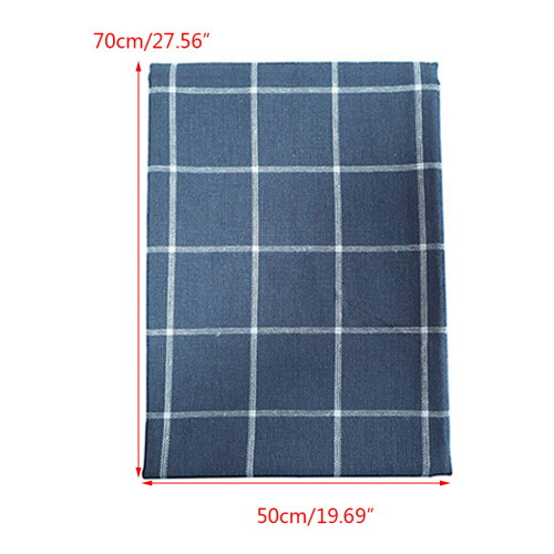 Mediterranean Plaid Striped Cotton Dinner-Blue stripes on whit 2