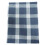 Mediterranean Plaid Striped Cotton Dinner-White grid on blue b 1
