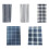 Mediterranean Plaid Striped Cotton Dinner-Blue stripes on whit 2