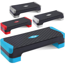 FK Sports Aerobic Exercise Stepper Adjustable Height 2-5 Step Levels 10 15 20 25 & 30 cm Suited for Cardio, Yoga, Workout Training Indoor Outdoor Fit