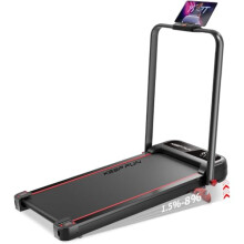KEEP FUN Walking Pad with Incline, Walking Pad with Handle Bar 3 Level Incline, 300 Lbs Walking Pad Foldable for Home Office, Under Desk Treadmill wi