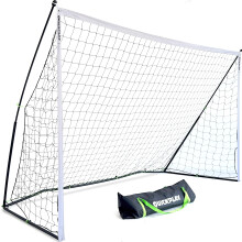 QUICKPLAY KICKSTER 12x6ft Football Goal – Quick Setup Portable Football Net for Youth Training, official size goal for 5v5 & 7v7 Mini-Soccer - Quick