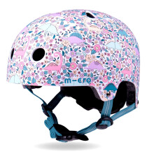 Micro Scooters | Bike/Scooter Printed Deluxe Children's Helmet | Cycling Accessories | Adjustable Headwear | Boys & Girls | 55-58cm | Flora-Saur