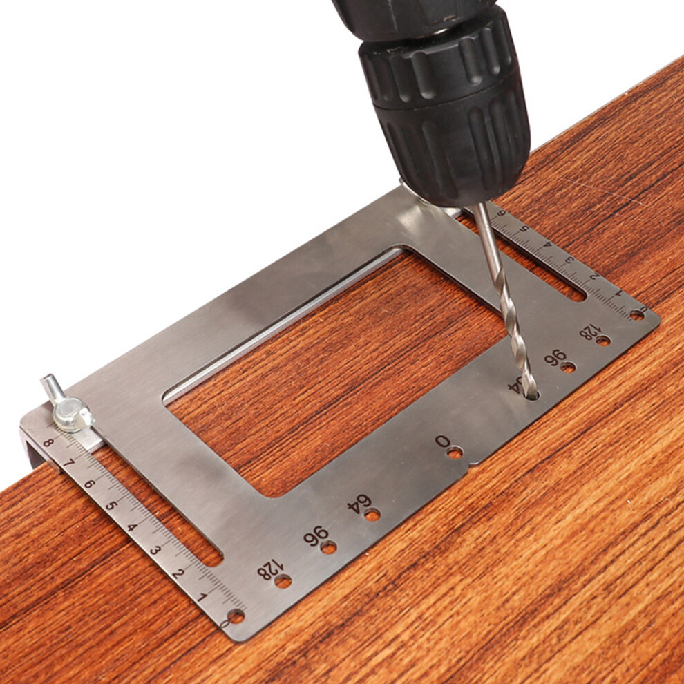 Cabinet Door Handle Locator Stainless Steel Punch Template For Woodwork 6941371058211