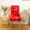 Housse de chaise de salle à manger extensible de noël, motif-5 7