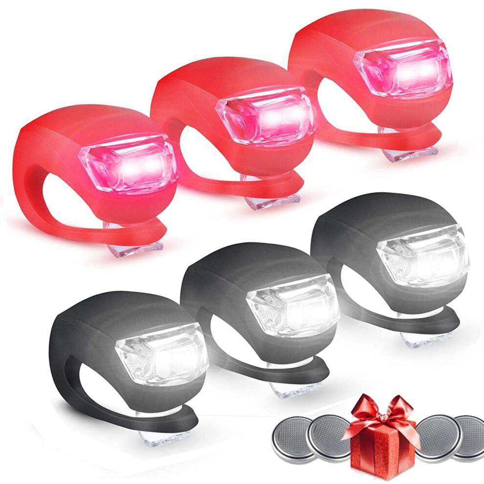 Chizea Bike Lights 6 Led Headlight Taillight Bike Lamp Set Front And Rear B